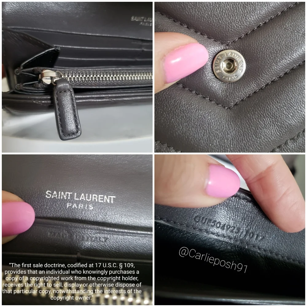 *SOLD* Authentic Pre-owned Yves Saint Laurent LouLou Flap Wallet - Picture 12 of 13